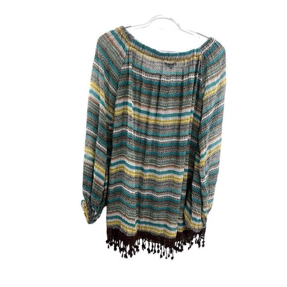 Ryu long sleeved balloon sleeved boho floral cotton floral  embroidered blouse - Picture 9 of 14